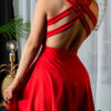 Miniabito elegante AC428 rosso