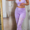 Completo Top Corto + Pantaloni in pizzo SET022 lilla